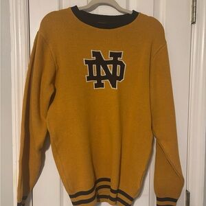 ND Logo Mustard Sweater